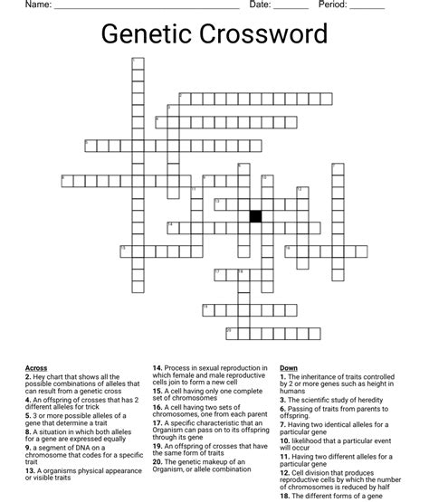 Crossword Clue</b>. . Genetic letters crossword clue